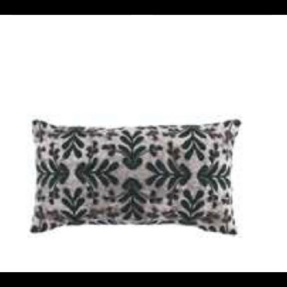 14”x 26” Beaded and Embroidered Pillow Cover